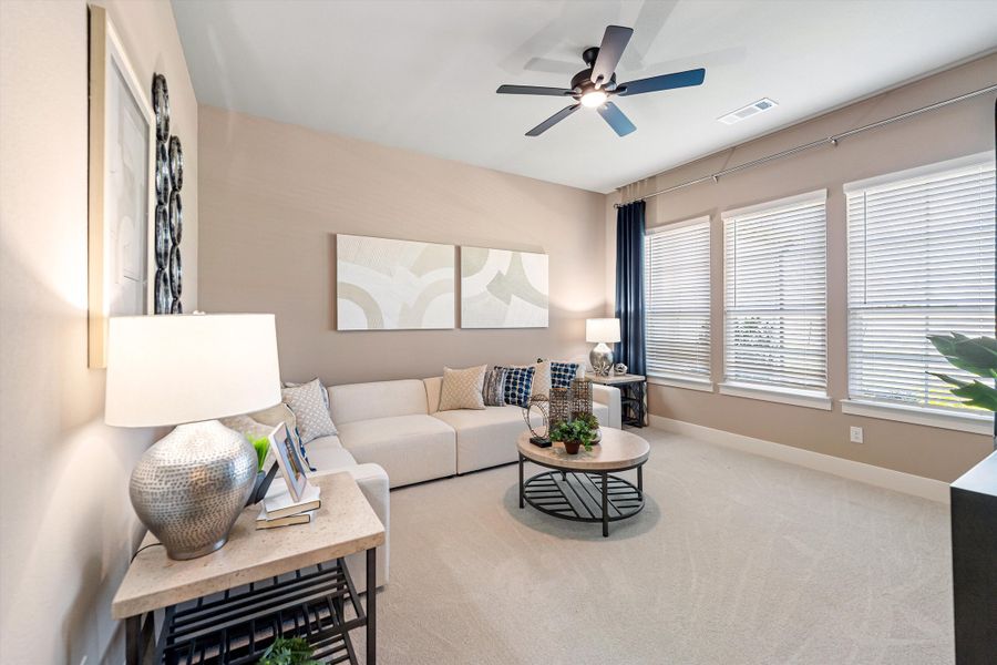 Furnished interior in a model home at Creekview Addition in Van Alstyne (Image 34). Furnished interior in a model home at Creekview Addition in Van Alstyne (Image 34).