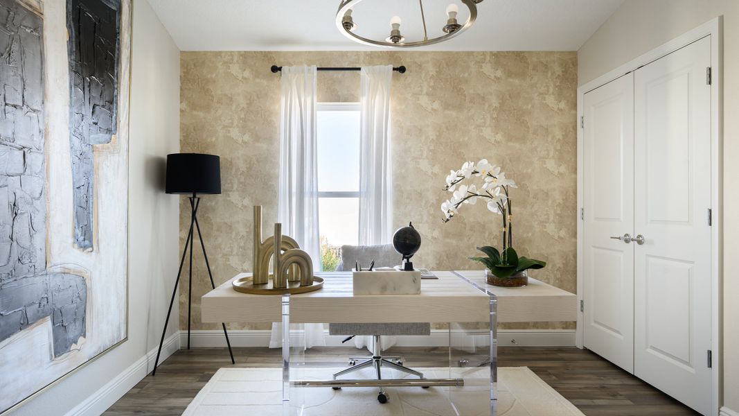 Furnished interior in a model home at Pasadena Landing in Wesley Chapel (Image 9). Furnished interior in a model home at Pasadena Landing in Wesley Chapel (Image 9).