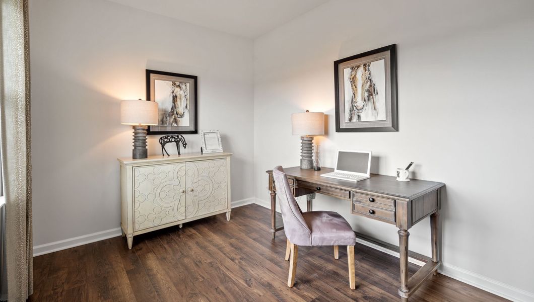 Furnished interior in a model home at Brookside Farms in Greer (Image 7).