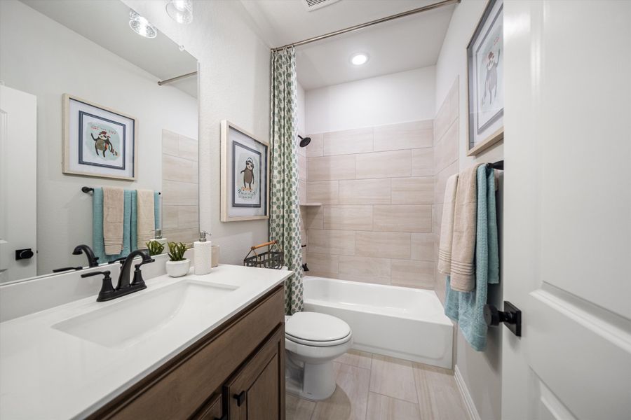 Furnished interior in a model home at Waterford Park in Weatherford (Image 17).