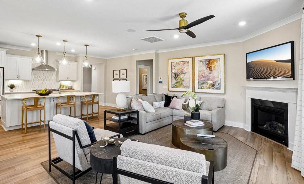 Furnished interior in a model home at High Springs in Clayton (Image 9).