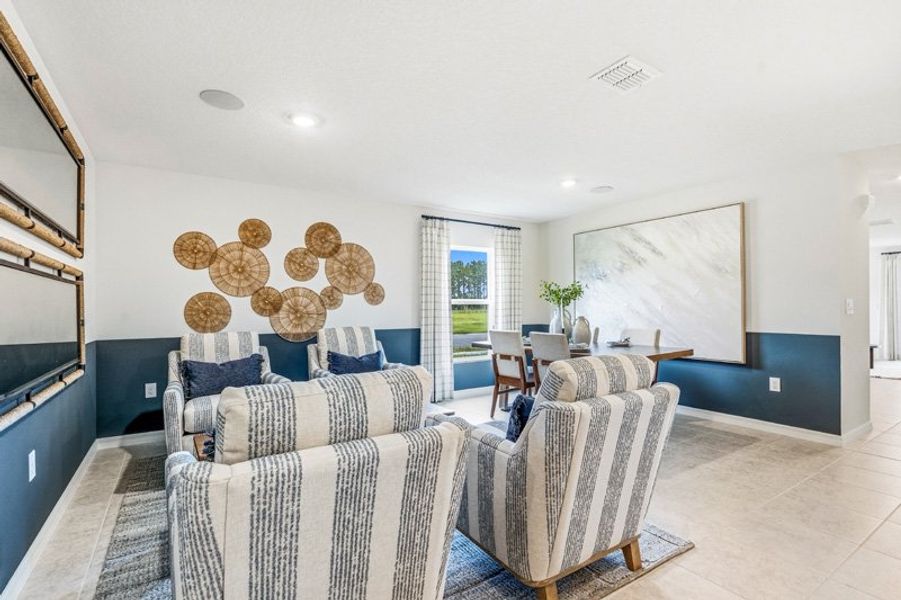 Furnished interior in a model home at Tillman Oaks in Wildwood (Image 26).