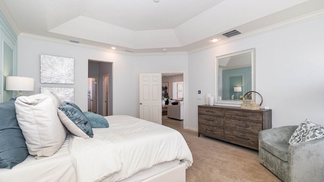 Furnished interior in a model home at Crystal Bay Estates in Grant-Valkaria (Image 28).