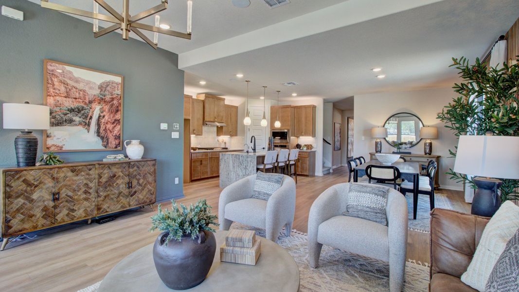 Furnished interior in a model home at Clear Creek in New Braunfels (Image 26).