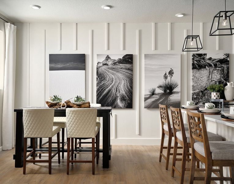 Furnished interior in a model home at Westside Crossing in Berthoud (Image 3).