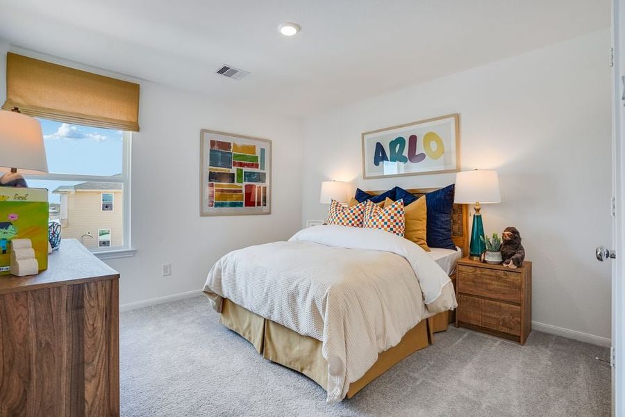 Furnished interior in a model home at Raburn Reserve 50s in Tomball (Image 92).