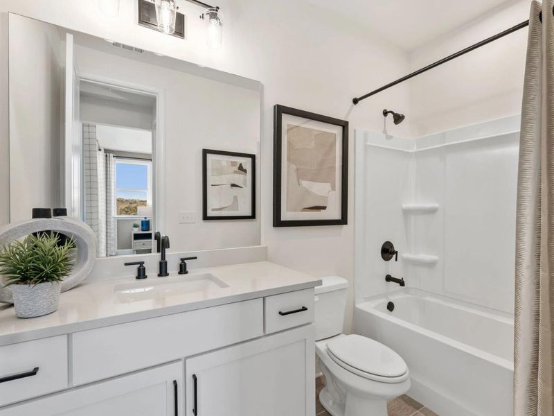 Furnished interior in a model home at Fern Hollow in Buford (Image 19).