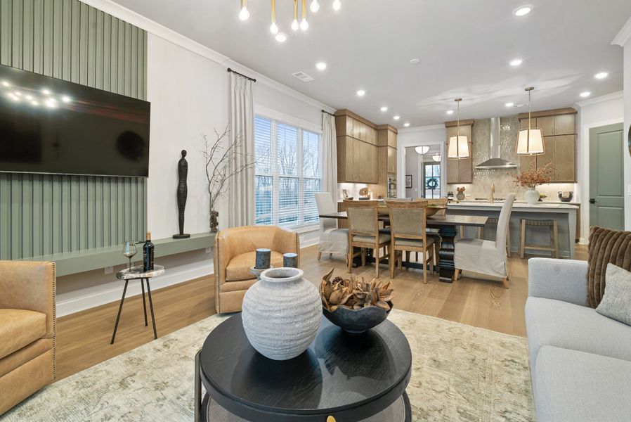 Furnished interior in a model home at Palisades in Cumming (Image 11).