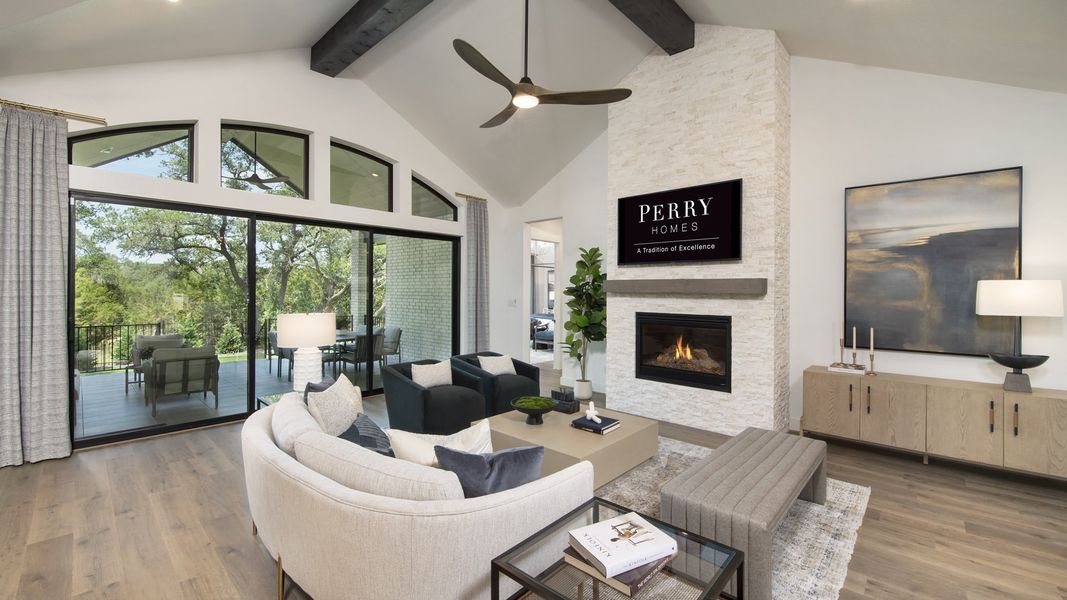 Furnished interior in a model home at Parten 75'/85' in Austin (Image 10).