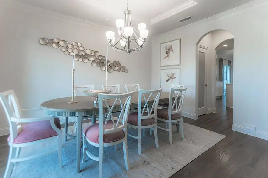 Furnished interior in a model home at Cambridge Estates in Prosper (Image 6).