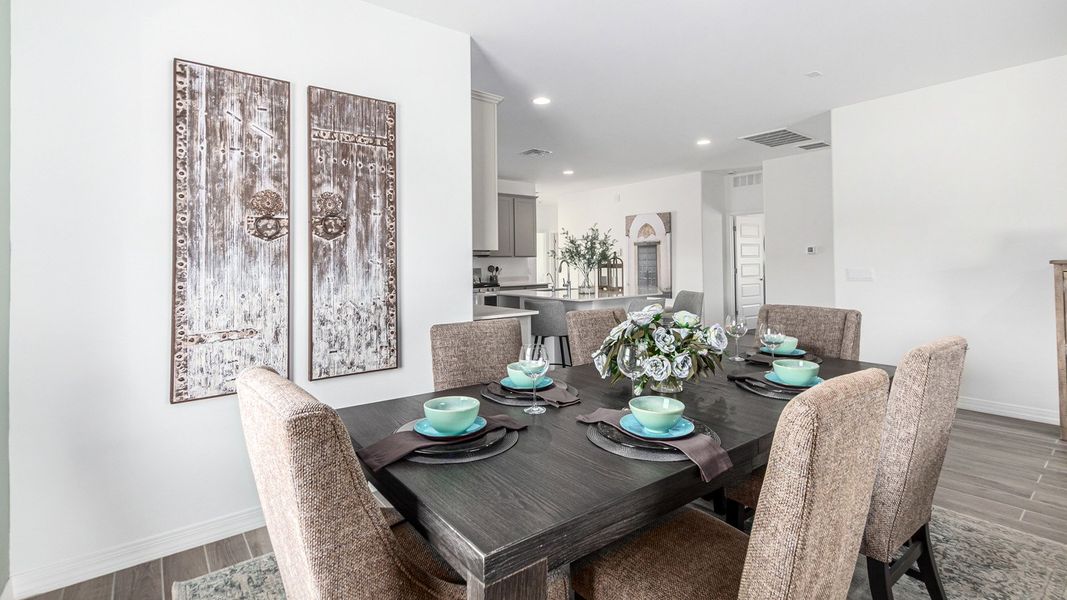 Furnished interior in a model home at Tortolita Trails in Marana (Image 27).