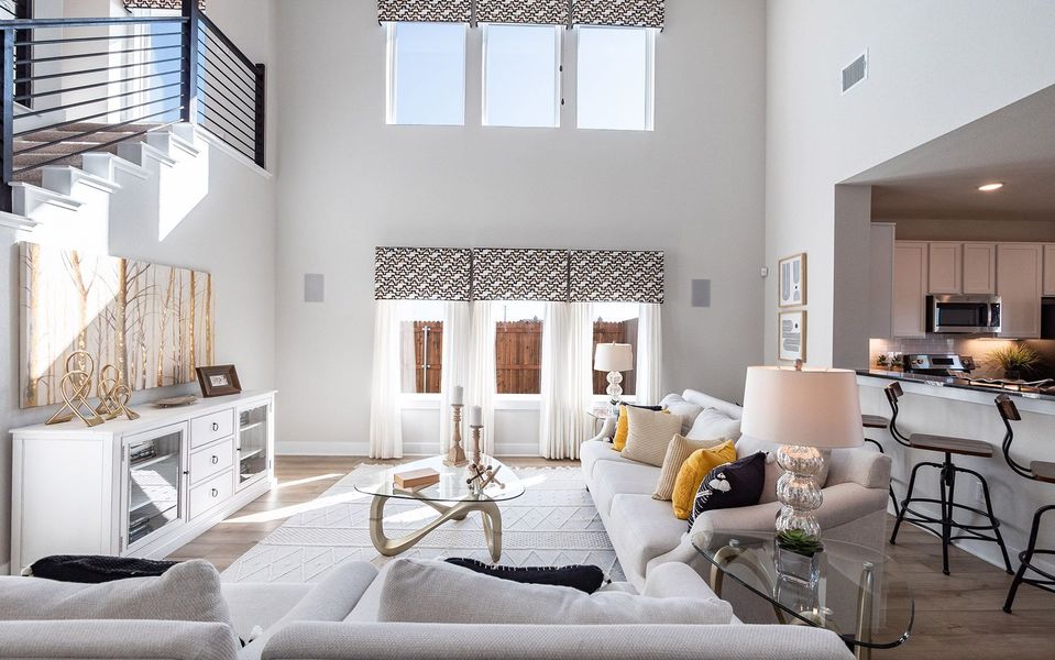 Furnished interior in a model home at The Grove in Sherman (Image 5).