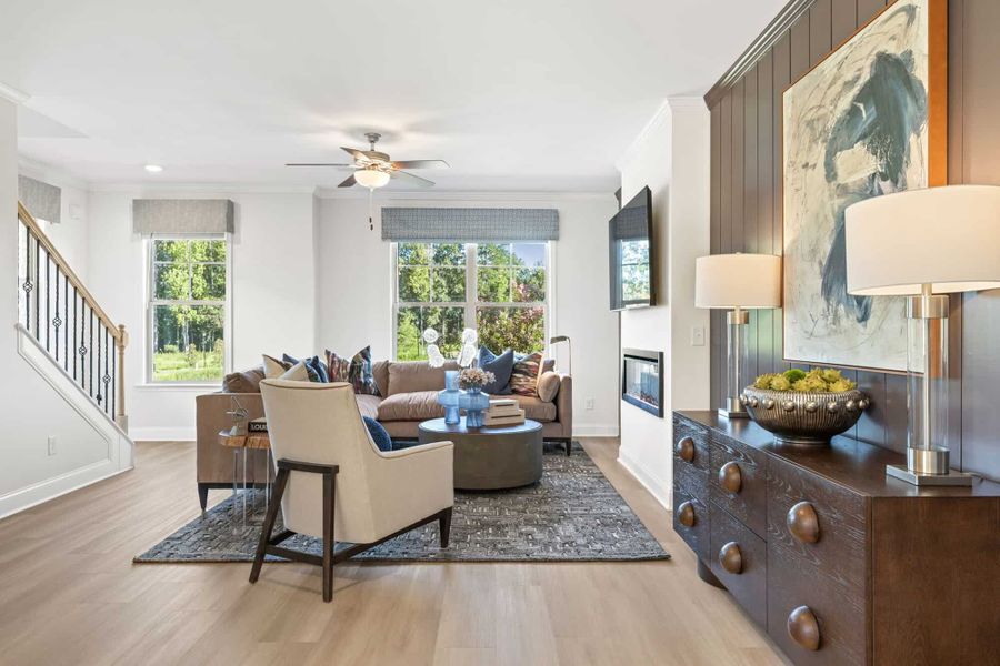 Furnished interior in a model home at Towns at Enclave in Lawrenceville (Image 37). Furnished interior in a model home at Towns at Enclave in Lawrenceville (Image 37).