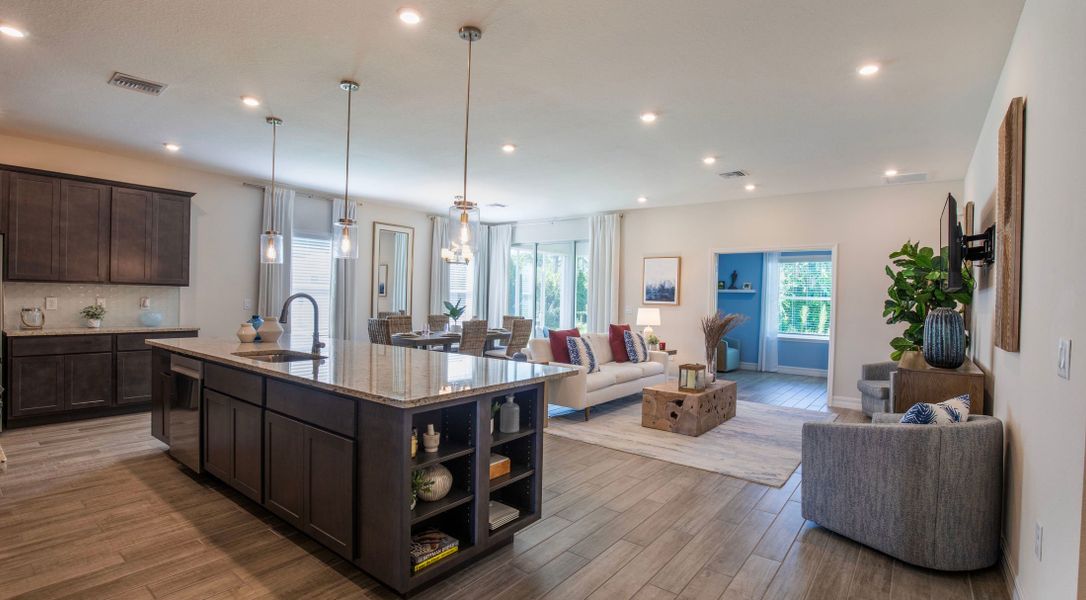 Furnished interior in a model home at Woodland Ranch in Lake Wales (Image 3). Furnished interior in a model home at Woodland Ranch in Lake Wales (Image 3).