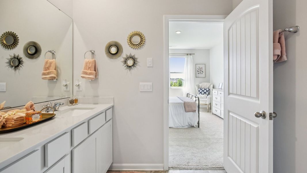 Furnished interior in a model home at The Parks in White House (Image 44). Furnished interior in a model home at The Parks in White House (Image 44).