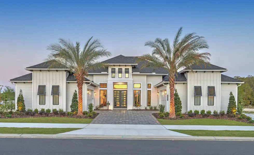 Front exterior of a home in the Brown's Landing Creekside community, located in Port Orange, FL (Image 2). Front exterior of a home in the Brown's Landing Creekside community, located in Port Orange, FL (Image 2).