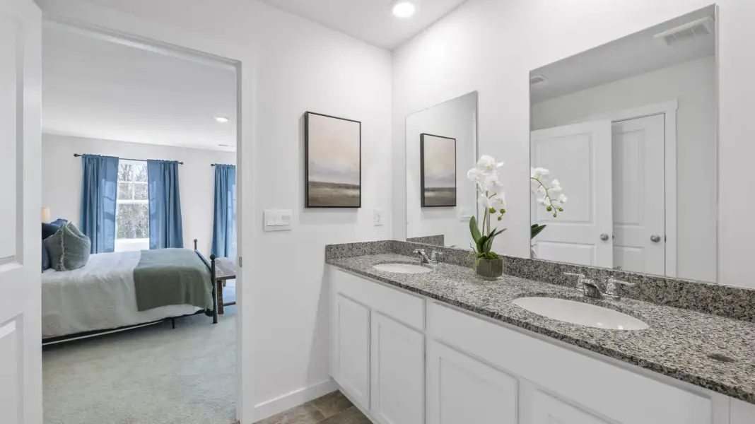 Furnished interior in a model home at Holloway Farms in Cleveland (Image 25).