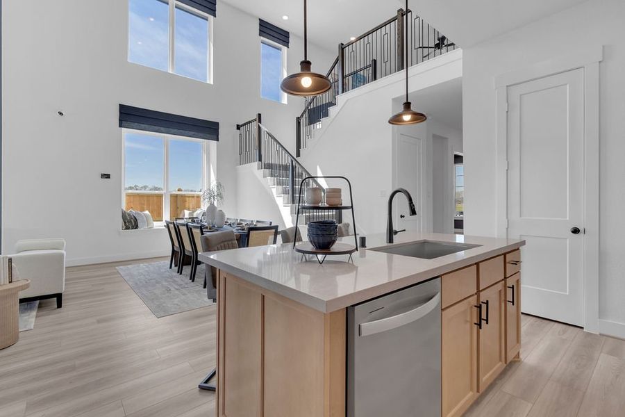 Furnished interior in a model home at Katy Lakes in Katy (Image 12).