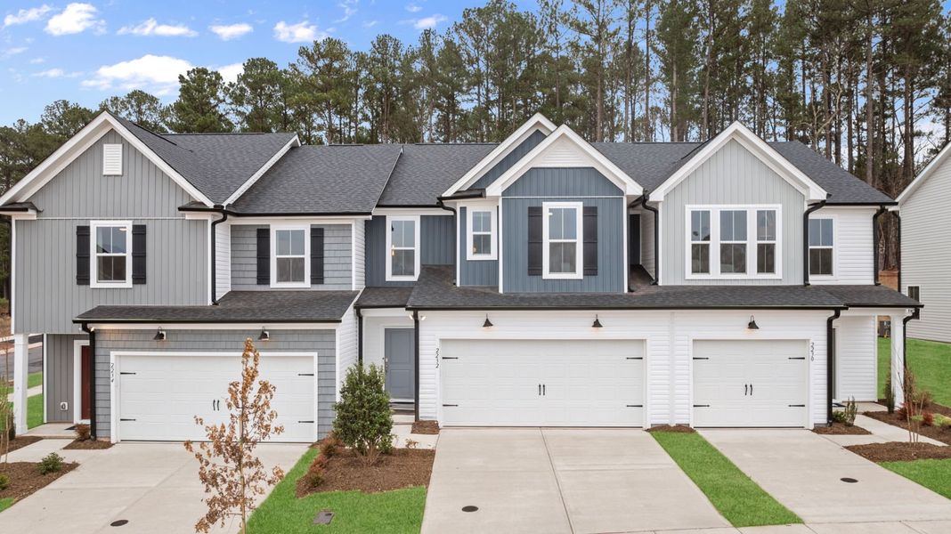 Modern 2-story new construction townhomes are coming soon to Broadmoor in Rolesville, NC