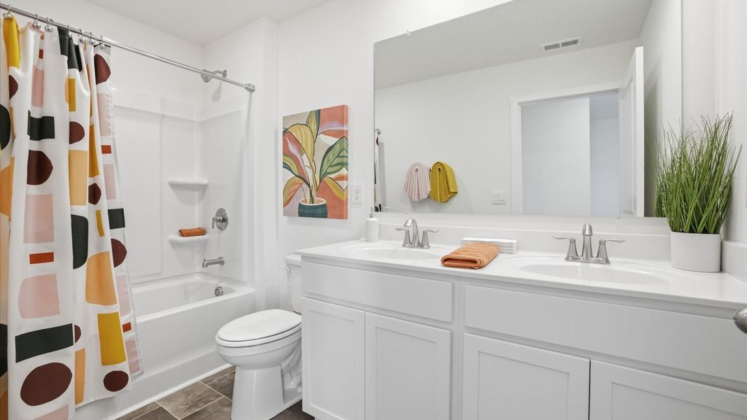 Furnished interior in a model home at Belhaven in Knoxville (Image 40).