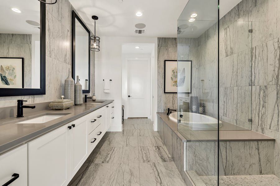 Furnished interior in a model home at The Grove At Shoal Creek in Austin (Image 14).