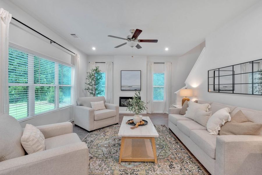 Furnished interior in a model home at Meadow Pines in Dallas (Image 20).