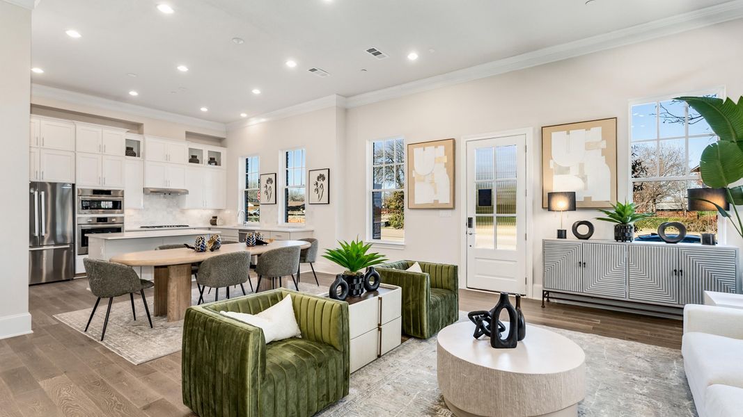 Furnished interior in a model home at 1897 Townhomes in Plano (Image 5).