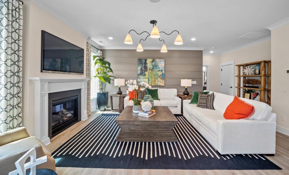 Furnished interior in a model home at Founders Club in Moore (Image 13).