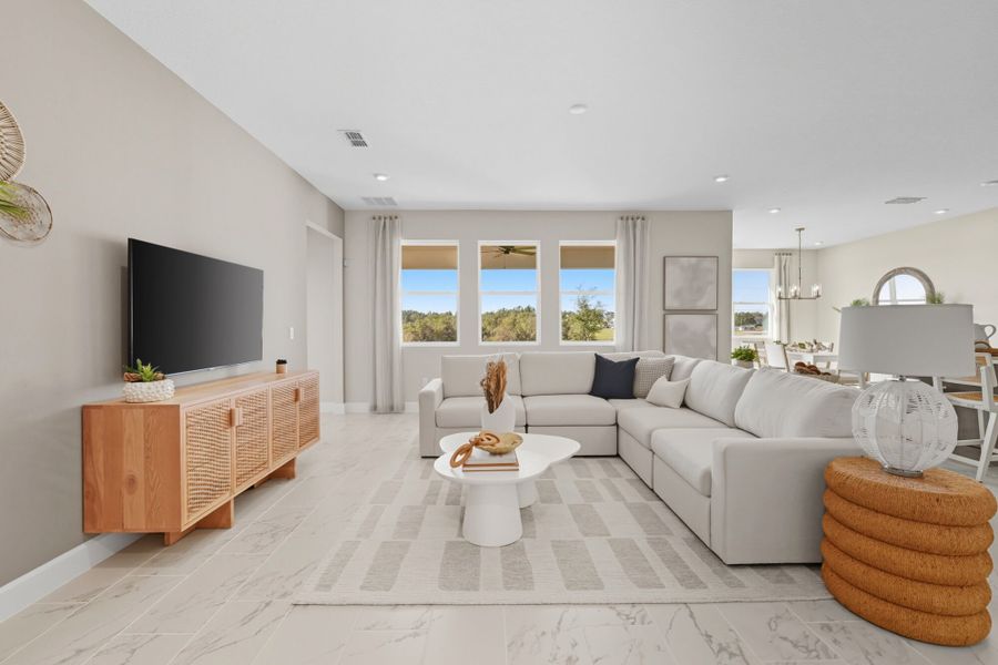 Furnished interior in a model home at Waterbrooke in Clermont (Image 10). Furnished interior in a model home at Waterbrooke in Clermont (Image 10).