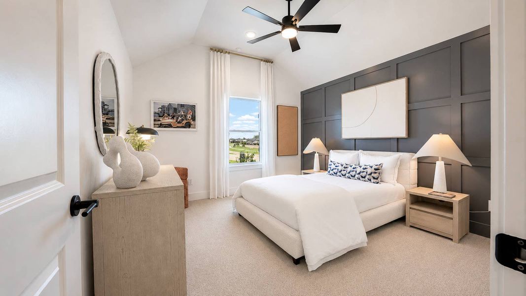 Furnished interior in a model home at Spiritas Ranch in Little Elm (Image 15).