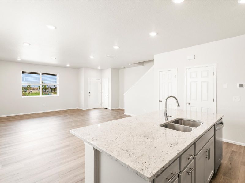 Woodland floorplan interior image taken at a Meritage Homes community in Broomfield, CO.