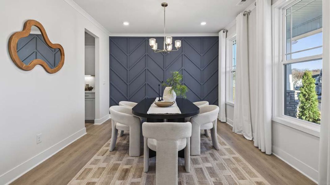 Furnished interior in a model home at Oak Grove Hill in Huntersville (Image 3). Furnished interior in a model home at Oak Grove Hill in Huntersville (Image 3).