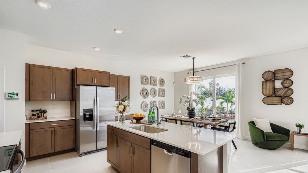 Furnished interior in a model home at Baywood II in Florida City (Image 4).