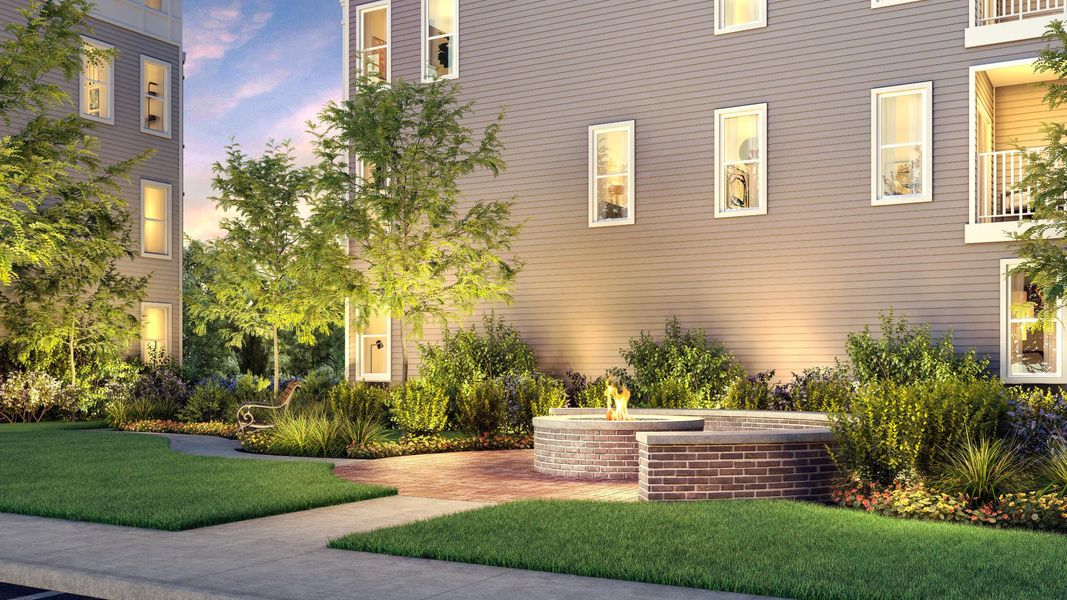 Enjoy a cozy evening with neighbors and friends at the fire pit