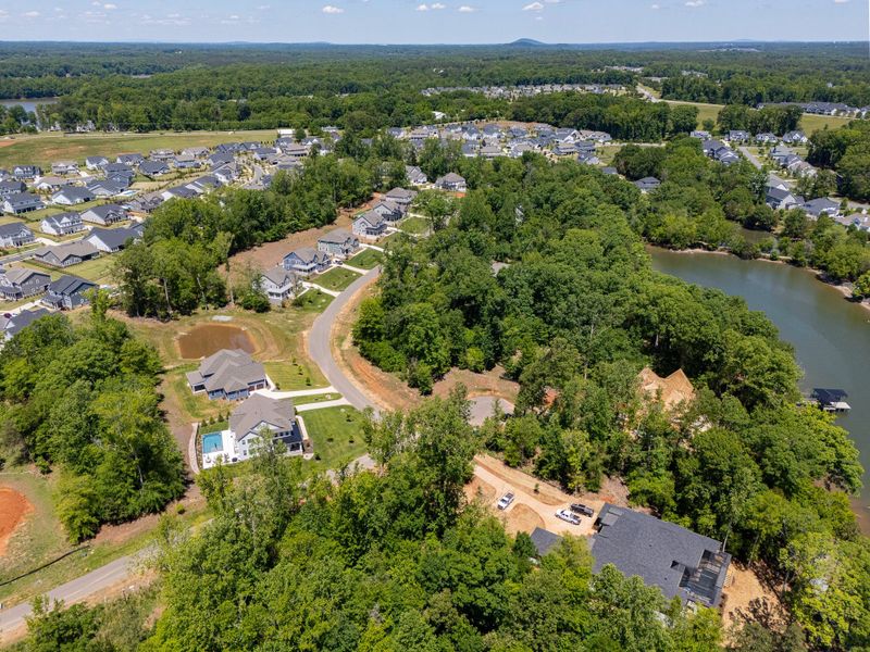 Aerial view of the McLean South Shore community in Belmont, NC, showing layout and nearby surroundings (Image 21).
