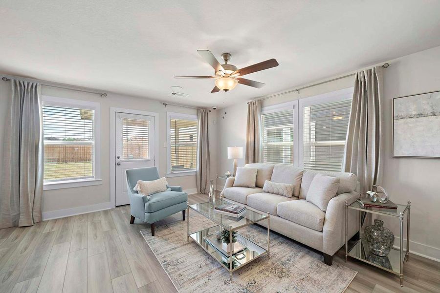 Furnished interior in a model home at Enclave at Cypress in Cypress (Image 10).