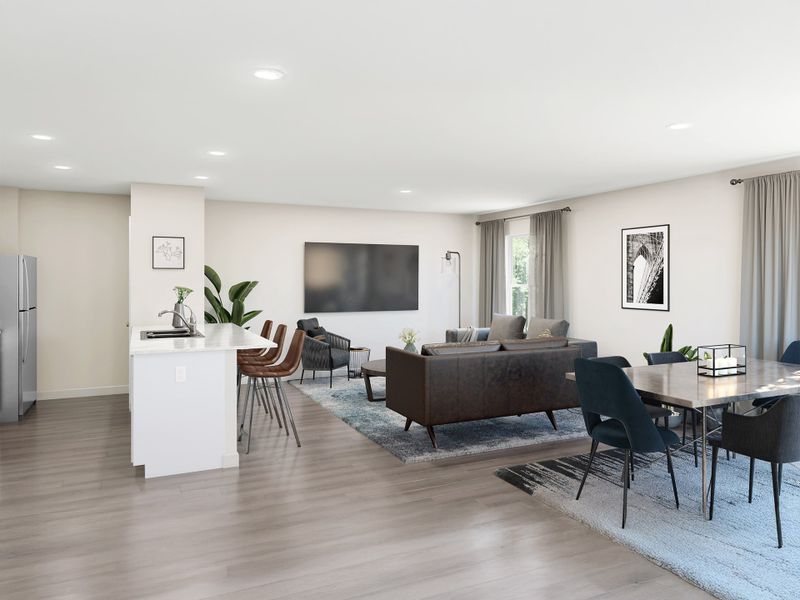 Furnished interior in a model home at River Run in Mount Airy (Image 5).