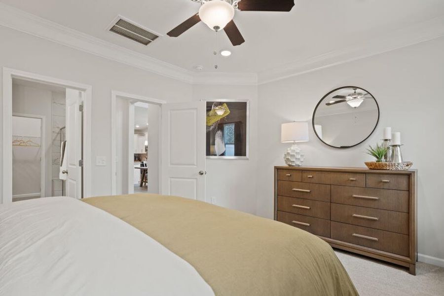 Furnished interior in a model home at East Main Townes in Spartanburg (Image 21).