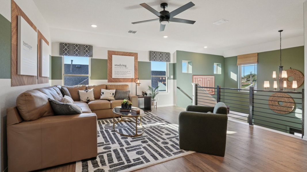 Furnished interior in a model home at Stream Waters in Seguin (Image 19).