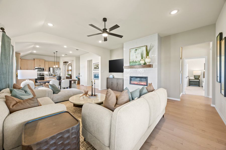 Furnished interior in a model home at Waterford Park in Weatherford (Image 27).