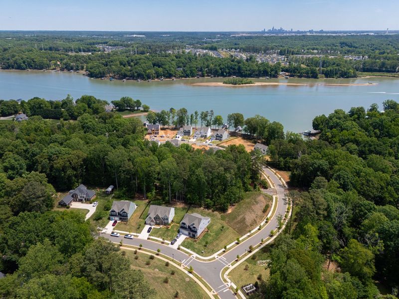 Aerial view of the Lakestone Cove community in Belmont, NC, showing layout and nearby surroundings (Image 14).