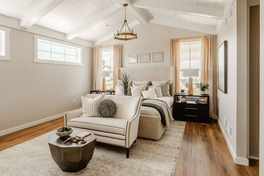 Furnished interior in a model home at Elysian at Weddington in Weddington (Image 3).