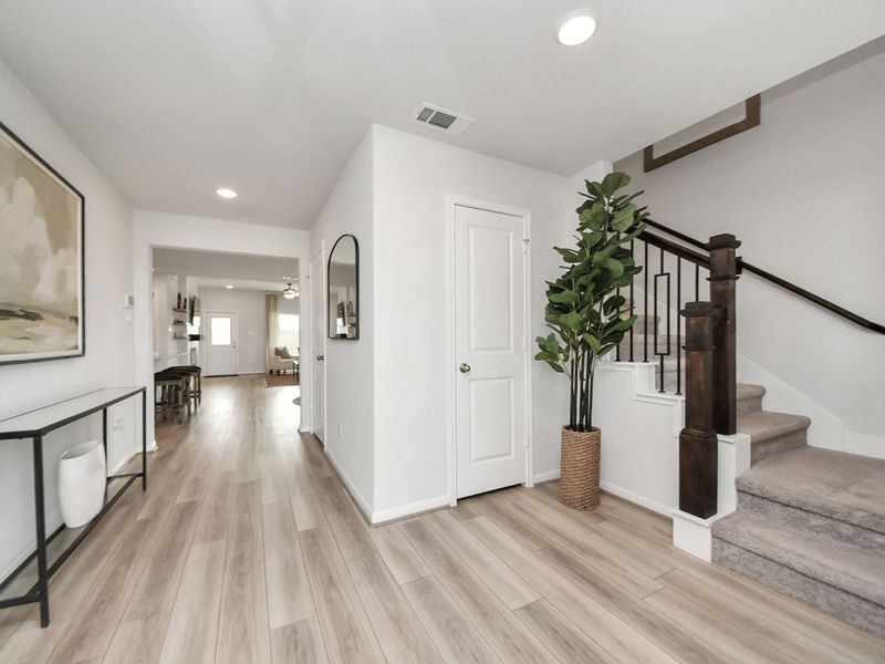 Furnished interior in a model home at Sunterra in Katy (Image 4).
