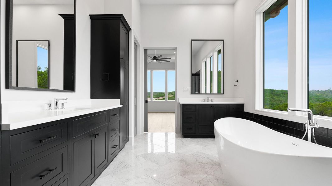 Furnished interior in a model home at The Park at Sunridge in Austin (Image 37).