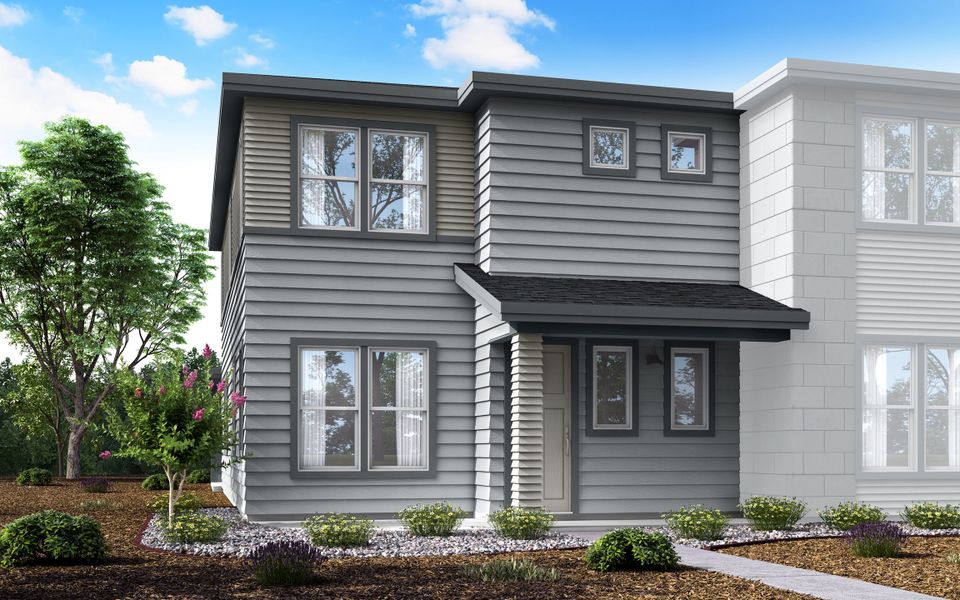 Front exterior of a home in the Westside Crossing Townhomes community, located in Berthoud, CO (Image 2). Front exterior of a home in the Westside Crossing Townhomes community, located in Berthoud, CO (Image 2).