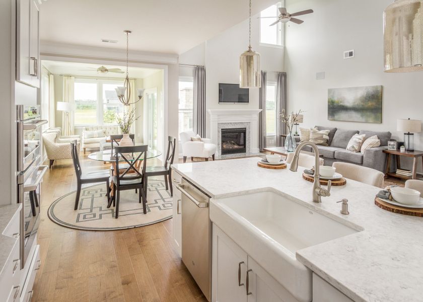 Furnished interior in a model home at Grove Park in Clemmons (Image 20).
