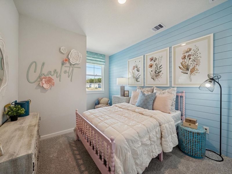 Furnished interior in a model home at Spring Branch Crossing in Conroe (Image 26).