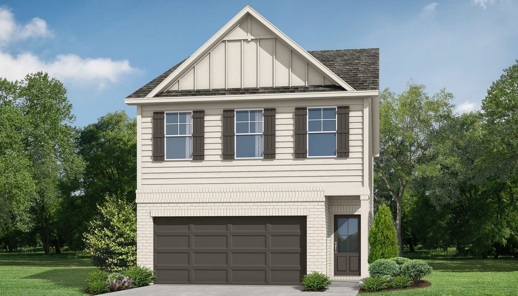 Front exterior of a home in the Thurgood Estates community, located in Snellville, GA (Image 14).