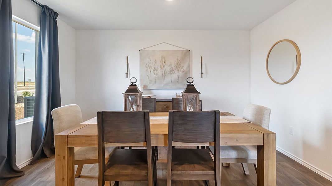 Furnished interior in a model home at Sereno Springs in Converse (Image 18).