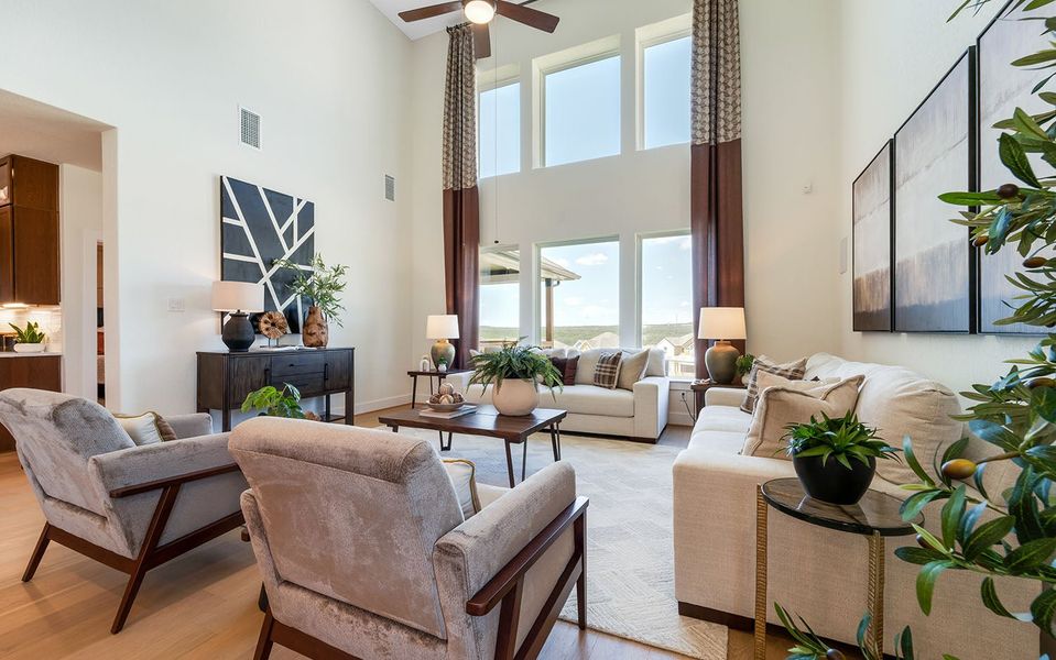 Furnished interior in a model home at The Woodlands at Medina Hills in Mico (Image 11). Furnished interior in a model home at The Woodlands at Medina Hills in Mico (Image 11).